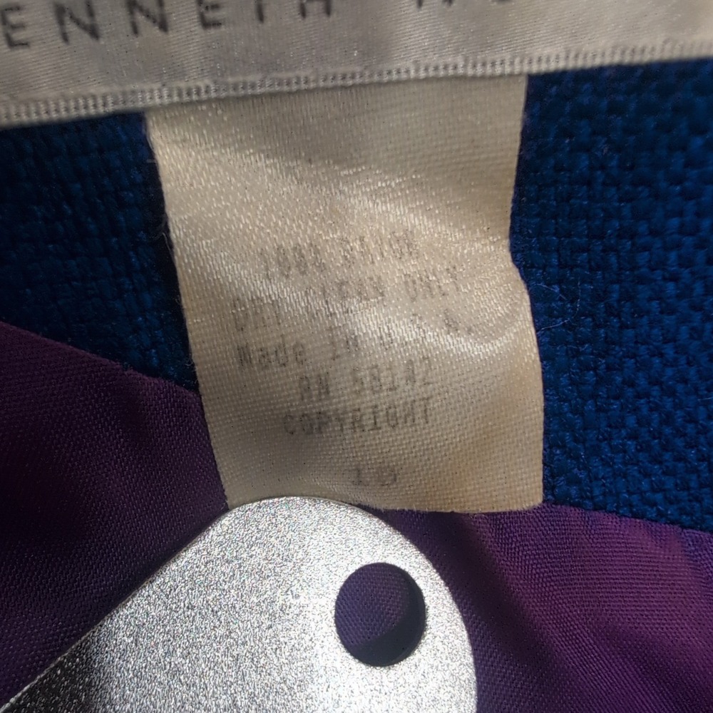 Vintage Maggy London‎ Kenneth Nolan Royal Blue Sheath Dress Size 2 Short Sleeve - Picture 3 of 4